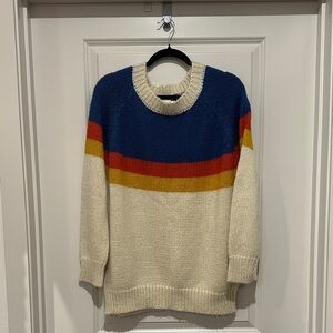 Colorful Striped Crew Neck Sweater